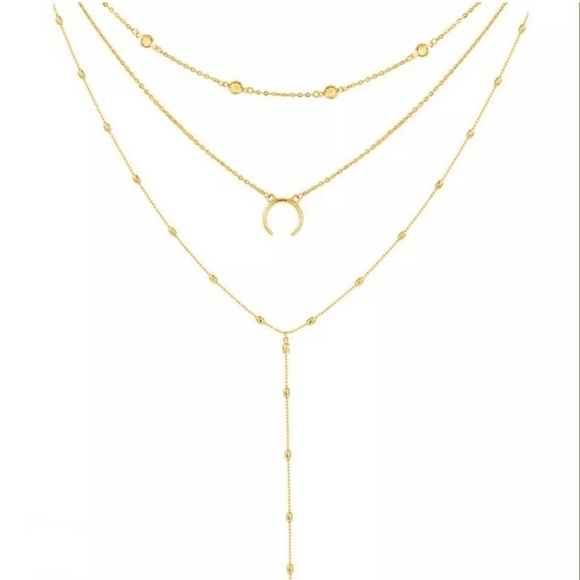 HOST PICK🌙LOVE YOU TO THE MOON AND BACK🌙LAYERED NECKLACE-CHOKER - Picture 4 of 4